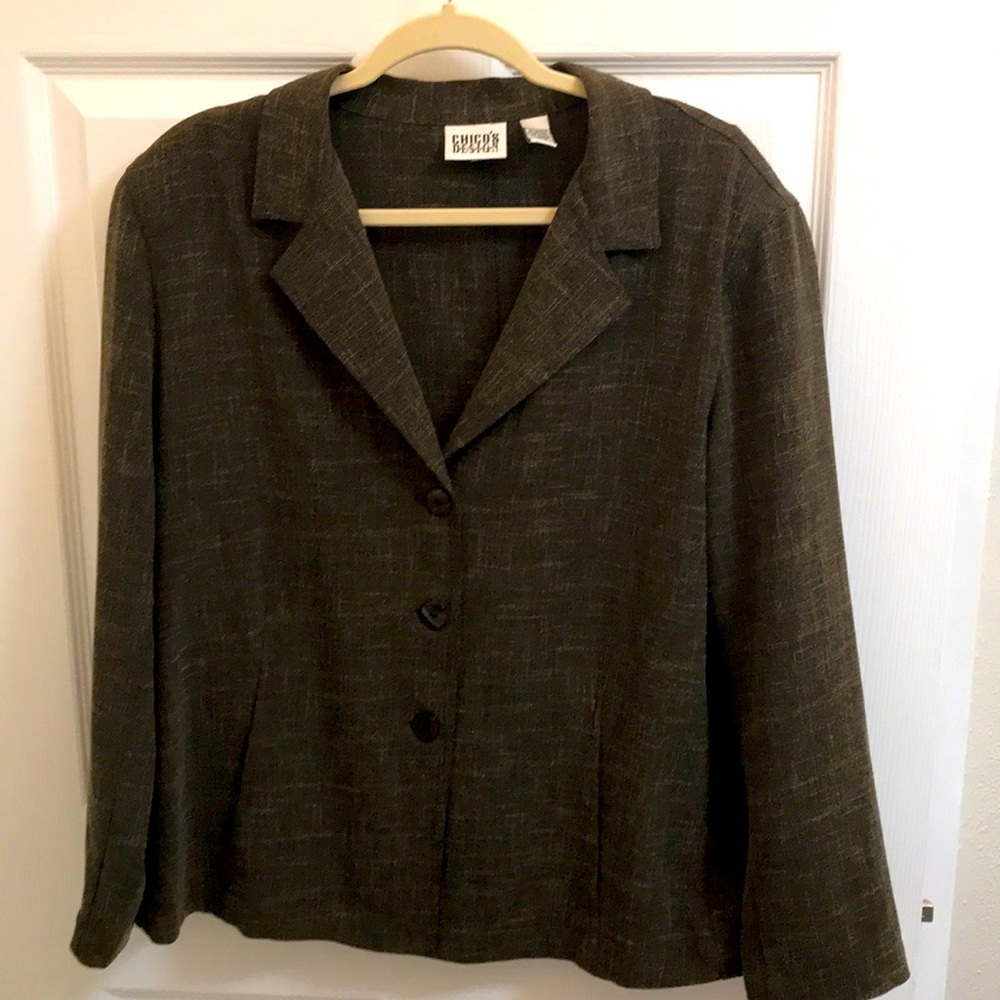 Chico’s Size 3 Woven Blazer